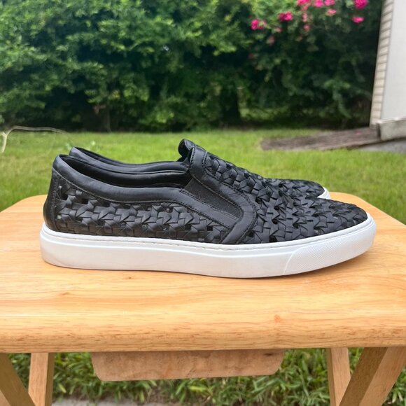 Madison Maison Black Woven Leather Slip On Sneakers Size 41 / US 10 - Picture 4 of 7